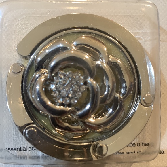 Foldable Handbag Hook with crystals - Picture 2 of 5